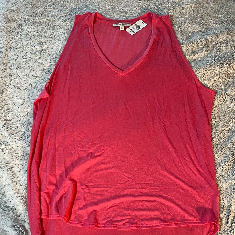 Express Pink Sleeveless Shirt